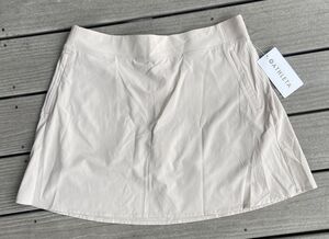 Athleta Brooklyn Heights Skort Womens 16 Beige Athletic Skirt Shorts New Gorpore